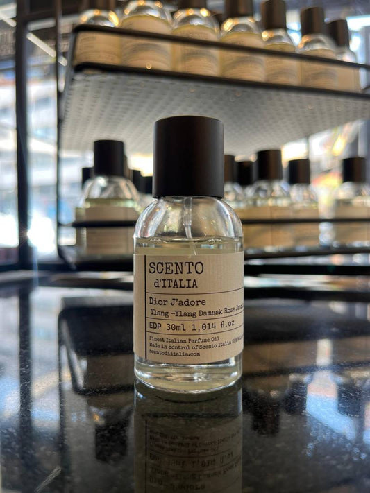 Scento d’Italia Dior J’adore inspired perfume oil, long-lasting Dubai fragrance in 30 ml bottle, perfect for travel and handbags.