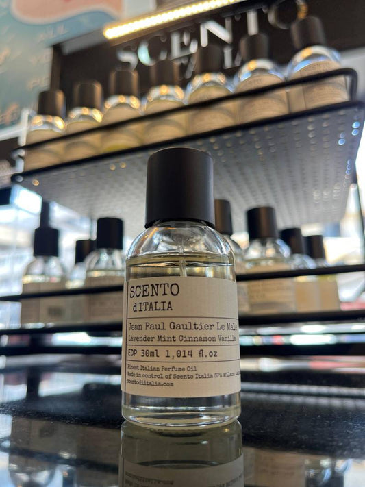 Scento d’Italia Jean Paul Gaultier Le Male inspired perfume oil, long-lasting Dubai fragrance in 30 ml bottle, perfect for travel and handbags.