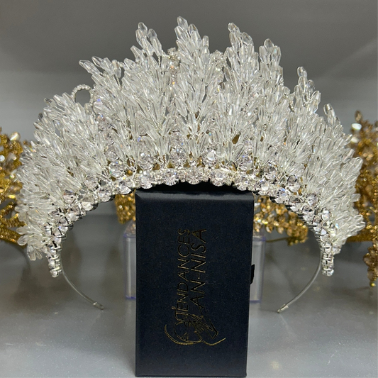 Diadème de mariée - Couronne en argent Swarovski - Quinceañera - Accessoires de tête