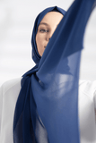 Premium Chiffon Hijab - Indigo