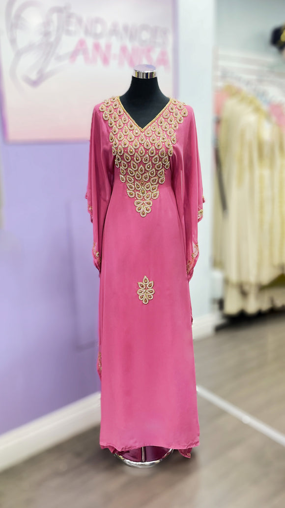 Farasha Caftan Dress - Pink