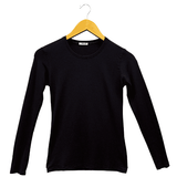 Black Long Sleeve T-Shirt-Women's T-shirt-Shopanisa