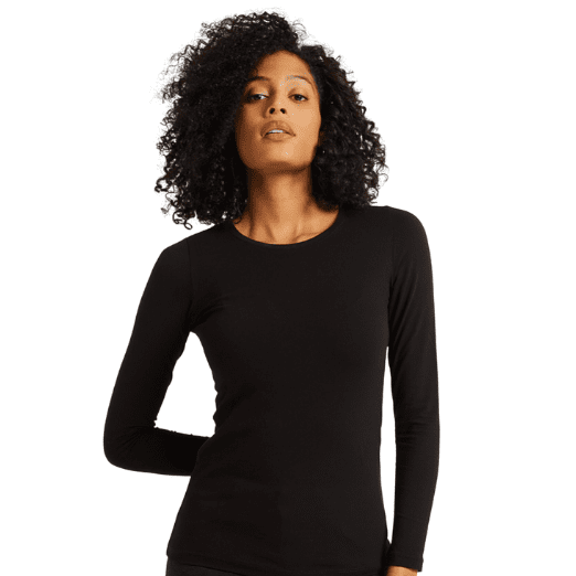 Black Long Sleeve T-Shirt-Women's T-shirt-Shopanisa