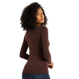 Long Sleeve T-Shirt | Brown-Women's T-shirt-Shopanisa