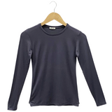 Dark Grey Long Sleeve T-Shirt-Women's T-shirt-Shopanisa