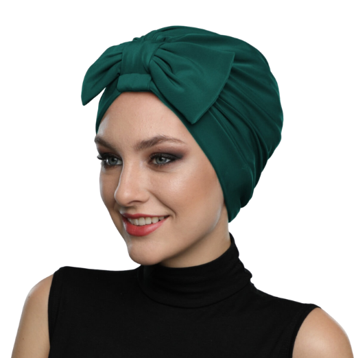 Emerald Knotted Head Wrap-Head Cover Turban-Shopanisa