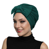 Emerald Knotted Head Wrap-Head Cover Turban-Shopanisa