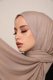 Superior Jersey Hijab - Tan Beige-Head Scarf Hijab-Shopanisa