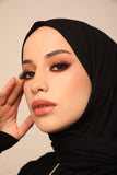 Superior Jersey Hijab - Black-Head Scarf Hijab-Shopanisa