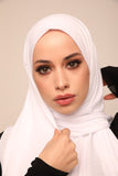 Superior Jersey Hijab - White-Head Scarf Hijab-Shopanisa