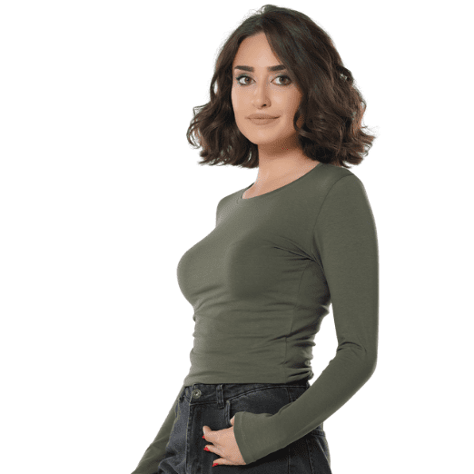 Military green shirt womens best sale