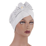 Shiny Bow-knotted | Pre-tied Head Cover Turban-Head Cover-Shopanisa