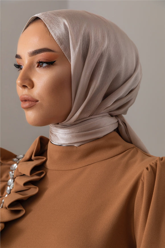 Exclusive Satin Hijab - Vanilla