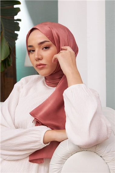 Exclusive Satin Hijab - Rose Gold