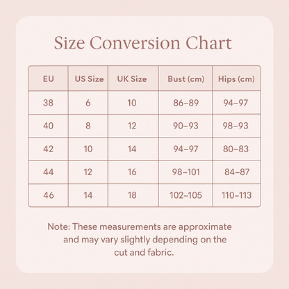 Size Chart Shopanisa 