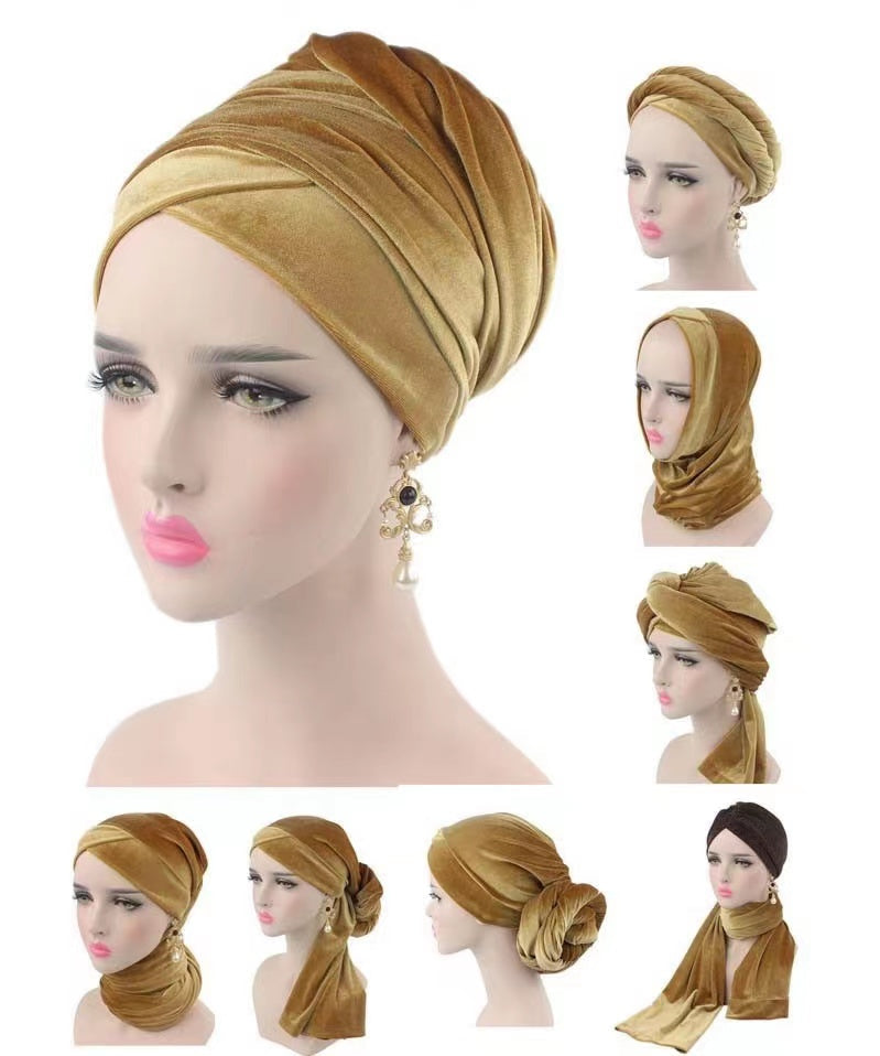 Velvet Head Wrap Criss-Cross