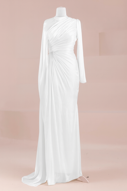 Luxury Draped Evening Gown