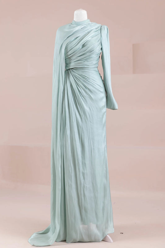 Luxury Draped Evening Gown