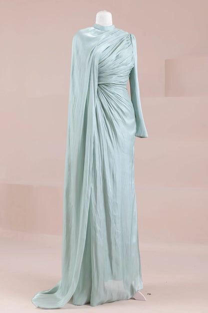Luxury Draped Evening Gown