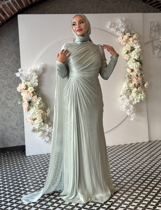 Luxury Draped Evening Gown