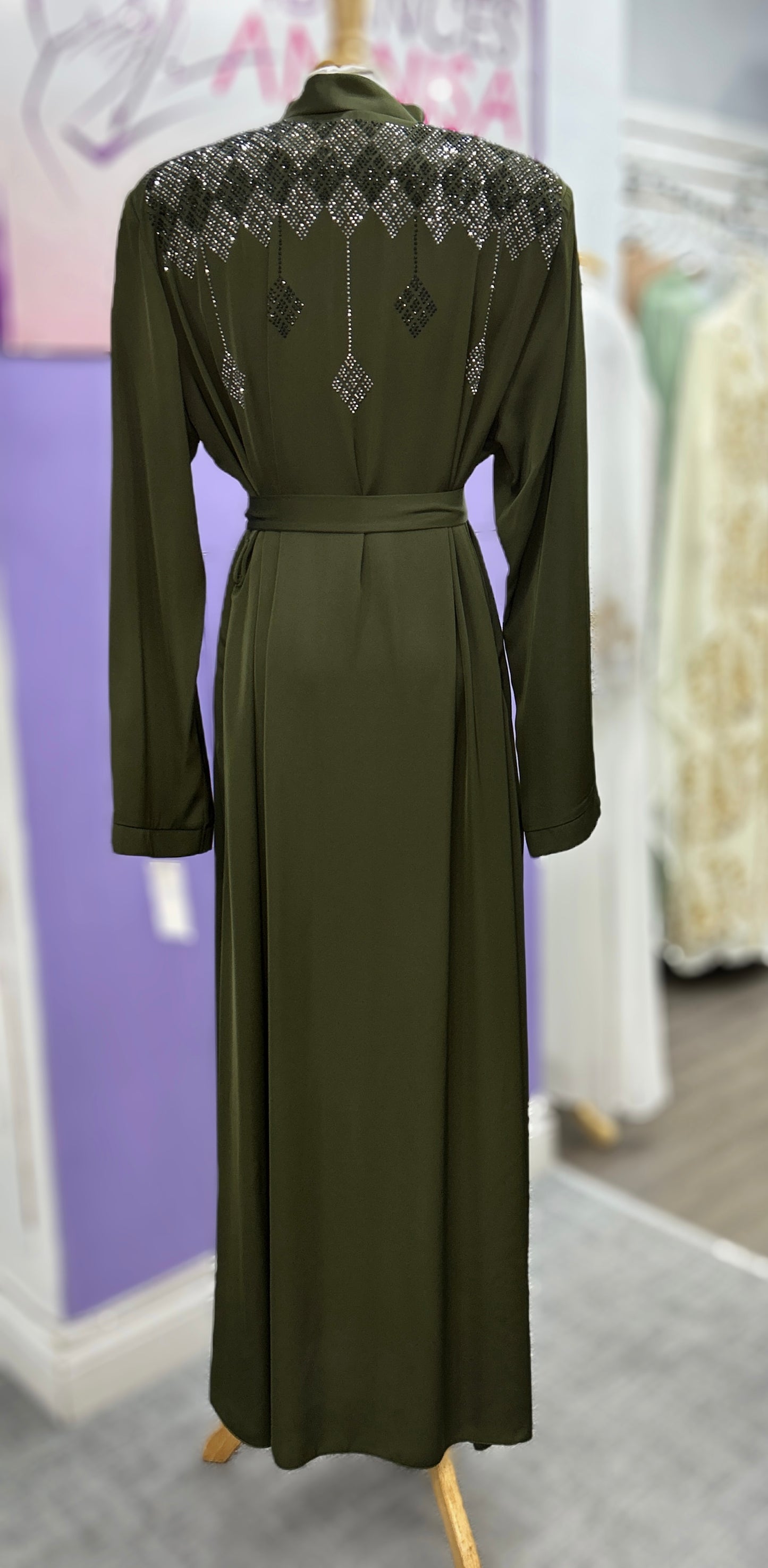 Back of Green abaya 