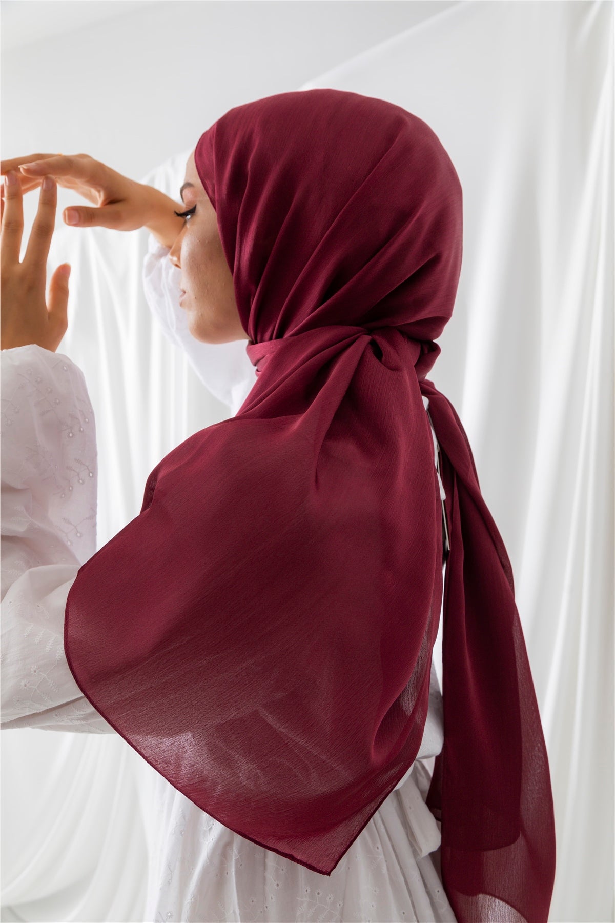 Exclusive Satin Hijab - Cherry