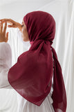 Hijab Satin Exclusif - Cerise
