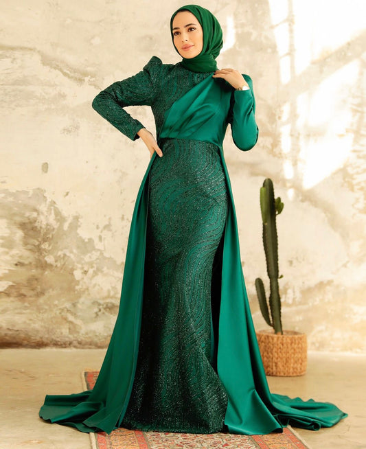 Bella - Emerald Evening Gown