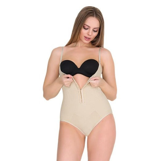 Open-Bust Bodysuit Shape Wear-Shape wear body shaper-Shopanisa