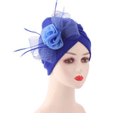 Pre-tied Flower Turban - Fascinator Headwrap