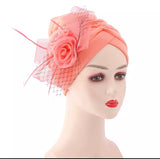 Turban de fleurs pré-noué - Headwrap fascinateur