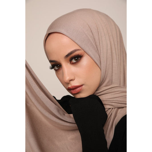 Superior Jersey Hijab - Tan Beige-Head Scarf Hijab-Shopanisa