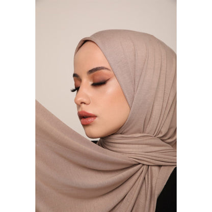 Superior Jersey Hijab - Tan Beige-Head Scarf Hijab-Shopanisa