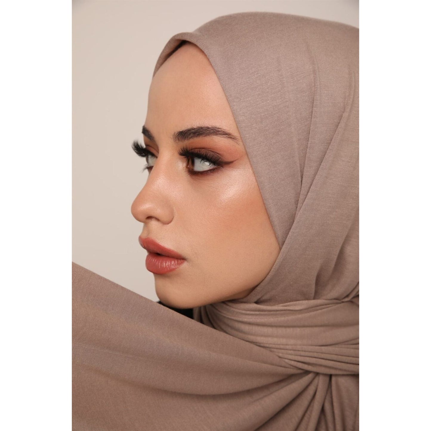 Superior Jersey Hijab - Tan Beige-Head Scarf Hijab-Shopanisa