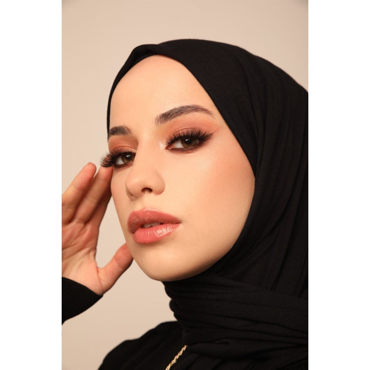 Superior Jersey Hijab - Black-Head Scarf Hijab-Shopanisa