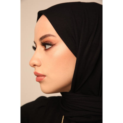 Superior Jersey Hijab - Black-Head Scarf Hijab-Shopanisa