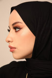 Superior Jersey Hijab - Black-Head Scarf Hijab-Shopanisa