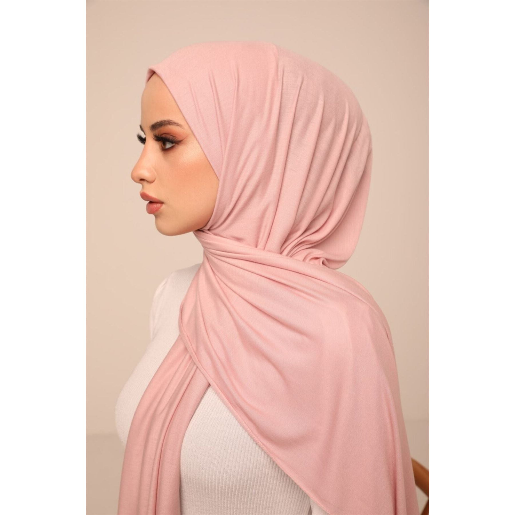 Superior Jersey Hijab - Blush Pink-Head Scarf Hijab-Shopanisa