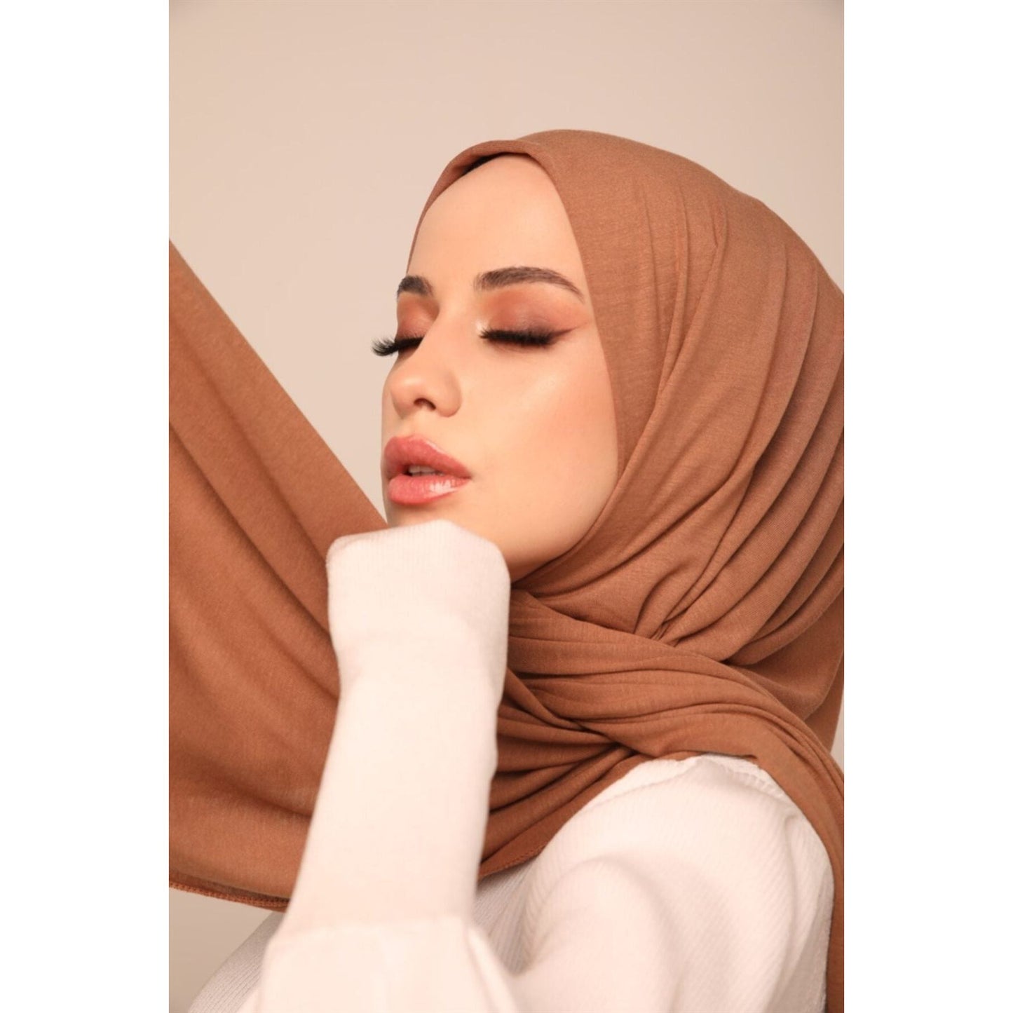 Superior Jersey Hijab - Camel-Head Scarf Hijab-Shopanisa