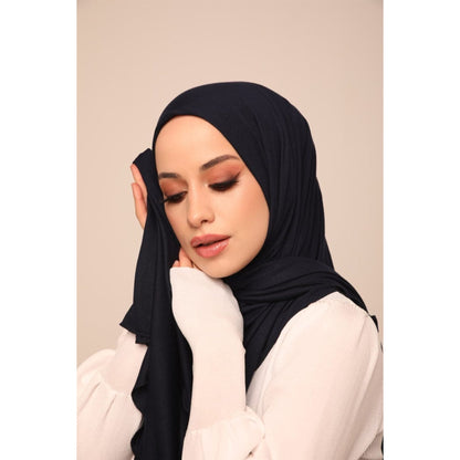 Superior Jersey Hijab - Navy Blue-Head Scarf Hijab-Shopanisa