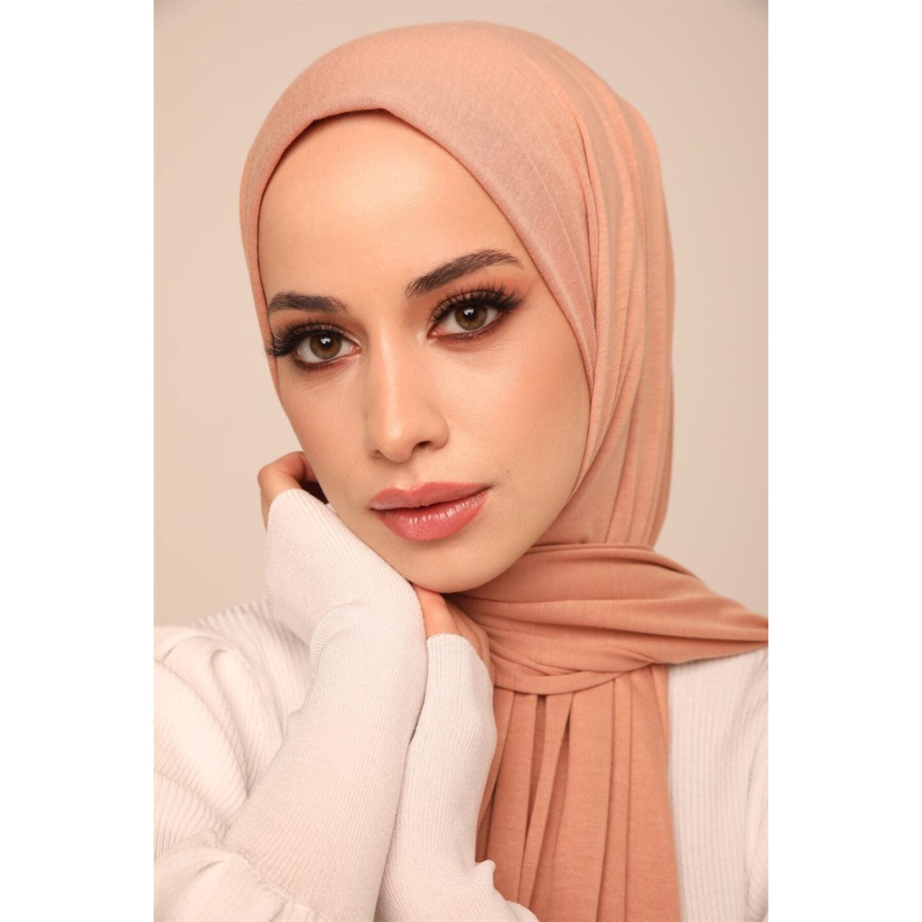 Superior Jersey Hijab - Saumon-Head Scarf Hijab-Shopanisa