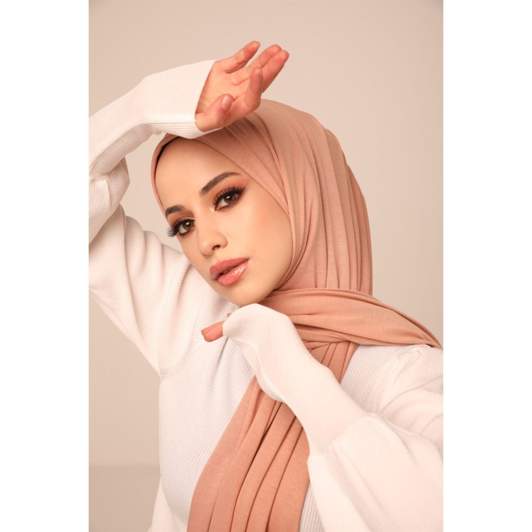 Superior Jersey Hijab - Saumon-Head Scarf Hijab-Shopanisa