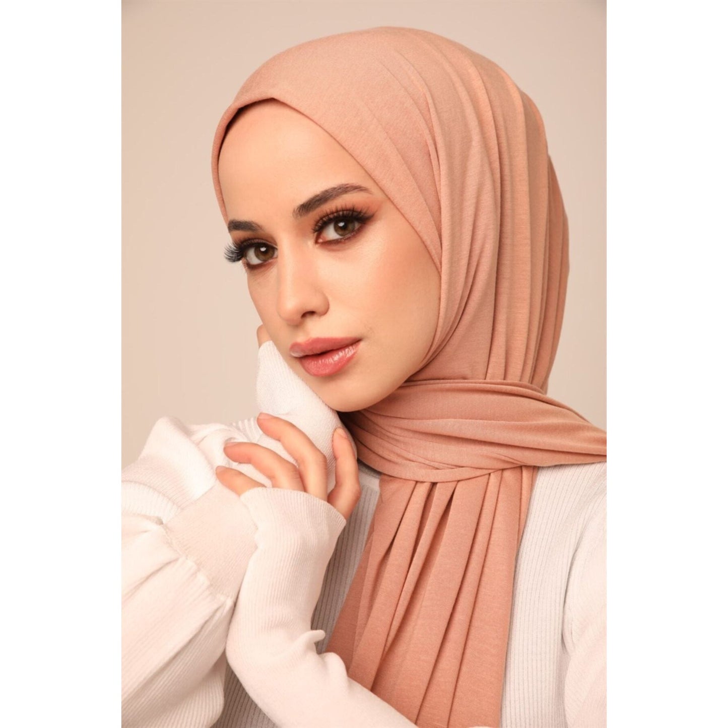 Superior Jersey Hijab - Saumon-Head Scarf Hijab-Shopanisa