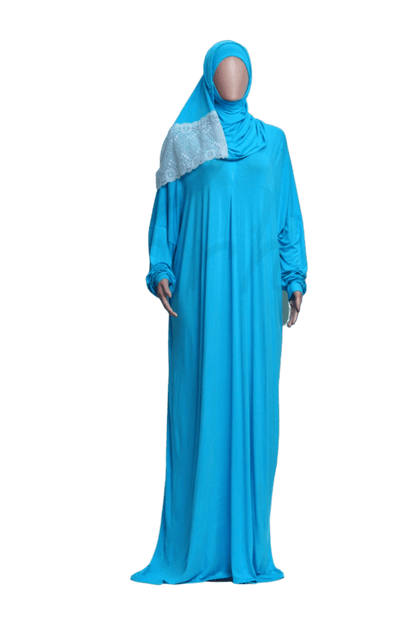 Robe de prière avec hijab attaché