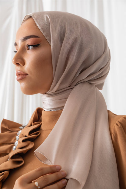 Exclusive Satin Hijab - Vanilla