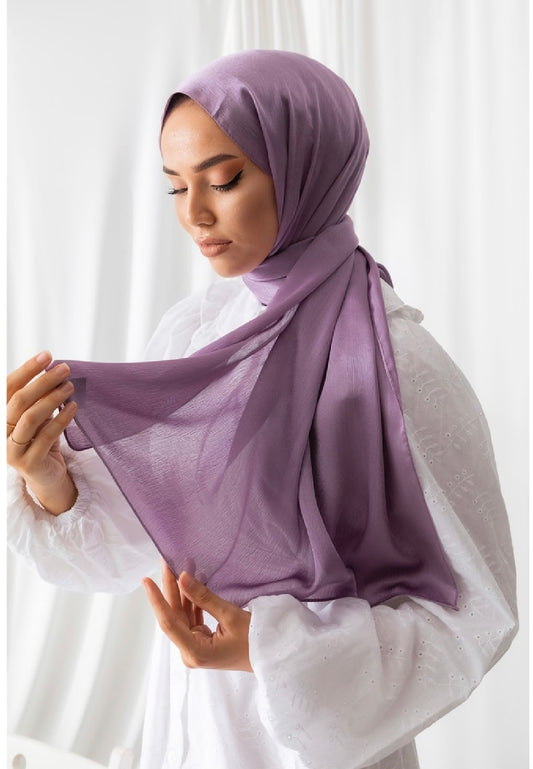 Hijab Satin Exclusif - Lilas