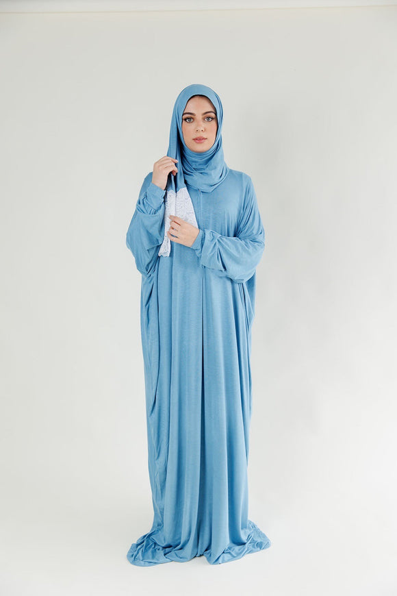Robe de prière avec hijab attaché