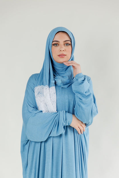 Robe de prière avec hijab attaché