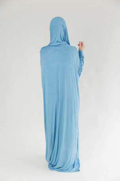 Robe de prière avec hijab attaché