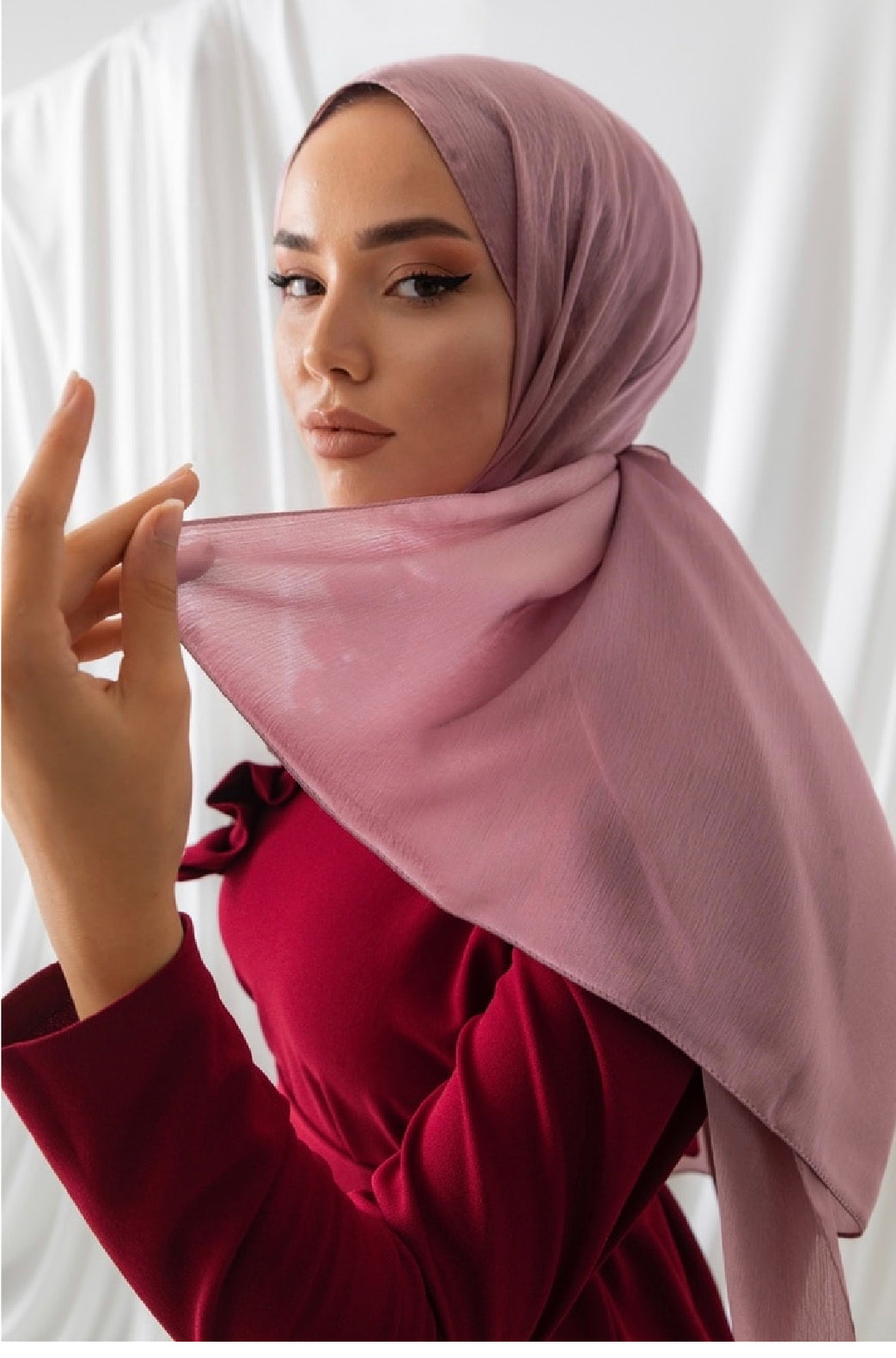 Hijab Satin Exclusif - Rose